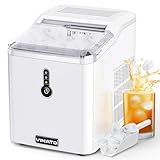 VINATO Eiswürfelmaschine, 9 Eiswürfel in Nur 8 Minuten Eiswürfelbereiter, Ice Cube Maker 10kg/24h, Weiß