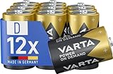 VARTA Batterien D Mono, 12 Stück, Power on Demand, Alkaline, Vorratspack, smart, flexibel, leistungsstark, ideal für Computerzubehör, Smart Home Geräte, Made in Germany [Exklusiv bei Amazon]