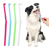 4 PCS Zahnbürsten für Hunde Weiche Borsten Haustier-Zahnbürsten Dauerhaft Katzen-Zahnbürste Zahnpflege-Set für Hunde Welpen-Zahnbürste für Beseitigung von Lebensmittelresten Hundezahnreinigungsset