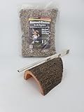 Korktunnel (Polyresin)+ 1,5 Kg Baumwolle Einstreu für Nager und Terrarien