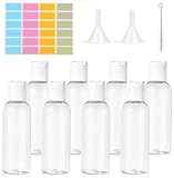 flintronic 100ml Leere Reiseflaschen Set, Reiseflaschen zum Befüllen mit Kleinem Trichter, Plastikflaschen Leer Flug Flasche Set, Reiseset Kosmetik Leer für Flugreisen Shampoo Geschäftsreise Lotion