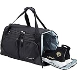 Modeokker. Sporttasche / Reisetasche / Sporttasche mit Schuhfach & Nassfach & Wasserresistenter Beutel für Männer und Frauen, 31 l (43,2 cm) (schwarz)