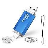 Type C USB Stick 128gb, 2 in 1 USB C Speicherstick 128 GB Tragbar USB 2.0 Pen Drive 128gb Für MacBook Pro, Android Handy, Pad, Laptop UND Computer (Blau)