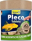 Tetra Pleco Tablets – Nährstoffreiches Fischfutter für alle pflanzenfressenden Bodenfische (z.B. Welse), 120 Tabletten Dose