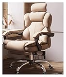 Verstellbarer Drehstuhl für den Schreibtisch – Ergonomischer Bürostuhl aus Leder für Zuhause und Gaming