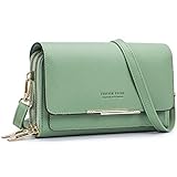 Roulens Klein Handy Umhängetasche,Damen Kleine Umhängetasche,PU Leder Crossbody Schultertasche Reisepass Handytasche mit Kartenschlitz Verstellbar Abnehmbar Schultergurt