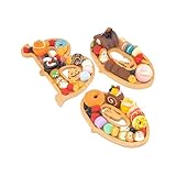 Spuktablett - Holz Halloween Snackbrett, Charcuterie Platte für Küche und Restaurant, Vorspeisen-Display für Tisch und Wohnzimmer, saisonales Partyzubehör, rustikales Finish