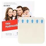 5 Stück Hydrokolloid Pflaster groß 10 x 10 cm Wasserdichtes Wundpflaster Dünn Wundauflagen für Dekubitus Blasen