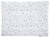 FabiMax Laufgittereinlage für Laufgitter 75x100 cm, graue Sterne auf weiß