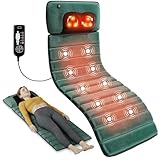 Himouta Massagematte Elektrisch, Shiatsu Massagegerät Nacken, Massageauflage Ganzkörpermassage mit Wärme für Zuhause und Büro (Grün, Massagematte mit Fußmassagegerät)