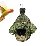 Grass Bird Nest-umweltfreundlich gewebtes Sparrow-Haus, Bequeme Zucht und Rastplatz für kleine Vögel | Dauernde Finken, Balkon, Hof, Zaundekoration, Unterkunft im Freien