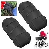 IXYHKB Kinderwagen Handwärmer Schwarz, Kinderwagen Handschuhe Wasserfest Winddicht, Universalgröße Warme Hände Kinderwagen Extra Lang, Handmuff Kinderwagen mit Fleece Innenseite für Kinderwagen, Buggy