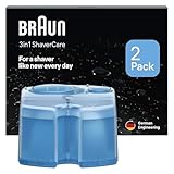 Braun 3-in-1 ShaverCare Reinigungskartuschen für Reinigungsstationen – ORIGINAL Kartuschen – Reinigt Rasierer 10x besser als Wasser, Scherkopfreiniger, Entfernt Haare und Hautpartikel – 2er Pack