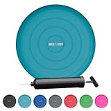 GORILLA SPORTS® Ballsitzkissen - inkl. Pumpe, 33cm Durchmesser, bis 220 kg, ohne Noppen, Anti-Burst, für Fitness, Reha & Rückentraining - Balancekissen, Luftkissen, Balance-kissen, Balance Pad