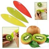 Froiny 3 Stücke Kiwi Löffel Schäler Kunststoff Slicer Fruchtschneid Löffel Splitter Küche Gadget Zubehör