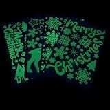 Gatuida 4 Bögen Fluoreszierende Weihnachtsaufkleber Selbstklebend Langlebig und Gesundheitlich Unbedenklich Leuchtsticker Zur Fenster und Türdekoration