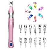 Robofun Elektrische Microneedling Pen mit 7 Farben Licht, 5...