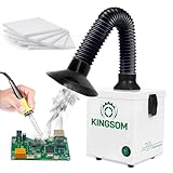KINGSOM K7 Lötabsaugung [Schnelle] Lötrauchabsaugung, 2-in-1 HEPA & Aktivkohlefilter Löt Absaugung 99,97% Filtereffizienz, Starke Absauganlage für DIY-Tischlöten, Manuelle Holzbearbeitung Schnitzen