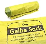 10 Rollen Gelber Sack, Gelbe Säcke mit praktischem Zugband,...