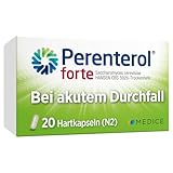 Perenterol forte 250 mg 20 Kapseln - Durchfall Medikament zur Vorbeugung & Behandlung von akutem Durchfall - entzündungshemmend - verhindert übermäßigen Flüssigkeitsverlust