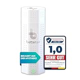 betterair® Luftreiniger Allergiker [LAUTLOS] - inkl. App, Allergie Ratgeber & Probiotika Flasche - Air Purifier bis 50qm bei Pollen & Hausstaubmilben für ERHOLSAMEN SCHLAF