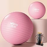 Vortix Gymnastikball 55/65/75 cm und Pilates Ball 25 cm Set [2 Stück] – Anti Burst Pezziball Schwangerschaft, Anti-Rutsch-Sitzball, Balanceball, Yogaball für Zuhause, Fitness und Büro