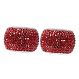 DONFAMDS 2 Stück Auto Kopfstützen Ringe mit Strasssteinen Teiliges Einfache Montage Dekorative Nackenstützen Verkleidung Passend als für Weihnachten Hochzeit Party Zufällige Farbe