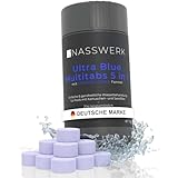 NASSWERK 5 in 1 Chlortabletten für Pool 20g (1kg bis 10kg) | Langzeit Ultra Blue Multitabs 5 in 1 für Pool & Whirlpool | Mini Chlortabs mit Chlor, Algizid, pH Regulierer, Reiniger & Aquamarin