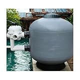 WeltenMarkt S450R GFK Sandfilteranlage mit Side-Mount 6-Wege-Ventil, 455mm Poolfilter, für Pools bis 40m³, UV-beständig, ohne Sand