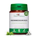Dieti Natura Brennnesselwurzel 200 Kapseln – Brennnessel Extrakt zur Unterstützung der Nierenfunktion und Harnwege – Natürliches Diuretikum gegen nächtliche Beschwerden – Ohne Gentechnik