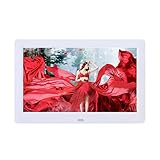 Digitaler Bilderrahmen,Digitaler Fotorahmen-8.2 Zoll 1280 x 800 IPS-Bildschirm Foto-Videoplayer mit Fernbedienung/Kalender/Uhr Unterstützung für USB-Laufwerk und SD-Karte