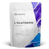 edubily® L-Glutamin Pulver - Vegane Aminosäure aus Fermentation - Ohne Aroma - Pures L-Glutamin ohne Zusätze (500 g Pulver)