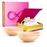 Xene Nippelpads Wiederverwendbar - Nippel Cover für Damen, Unsichtbare Silikon Nipple Pads, Ultradünne & Komfortabel Nipple Cover Brustwarzenabdeckung mit Luxus-Verpackung