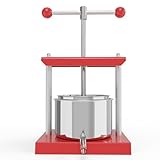 SQUEEZE master Obstpresse 0,8 Gallonen/3 Liter, Käse Tinktur Kräuter Obst Wein Handpresse, Edelstahl & Eisen für Saft, Apfelwein, Wein, Olivenöl