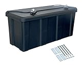 Deichselbox Blackit L - B50-2, Werkzeugkasten mit Original Kaltverzinktem Daken Halter MON301