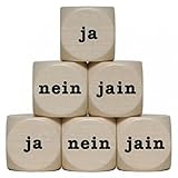 'ja-Nein-Jain' Holzwürfel 30 mm - 1 Stück