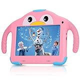 7 Zoll Tablet 32 GB ROM Kinder Tablet für Kinder ab 3-14 jahre Mädchen Junge HD Display Kids Tablet Android kindertablet mit WiFi Dual Kamera Kindersicherung Kindgerechte Hülle Youtube (Pink)