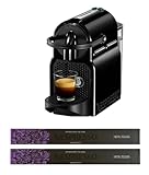 Nespresso Inissia EN80.B Kaffeemaschine von De'Longhi, System für Originalkapseln, Wassertank 0,7 l, Schwarz mit 20 original Firenze Arpeggio Kapseln