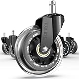 HOLKIE Bürostuhl Rollen 11x22 mm Ersatzrollen für Schreibtischstuhl aus Gummirollen für Hartbodenrollen 5er-Set robuste Rollerblade-Rollen für Stühle als Ersatz für Computer-Gaming-Stuhlmatten