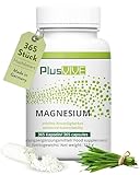 PlusVive Magnesium Kapseln hochdosiert I 1x 365 Kapseln I 700mg Magnesium Hydroxid pro Kapsel I Magnesium aus Meerwasser I mit Papain & Spirulina I Nahrungsergänzungsmittel vegan & laborgeprüft