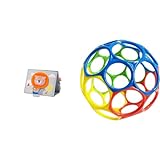 Taf Toys 12705 - Aufstellbuch Savanne & Bright Starts, Oball Classic, Flexibler und leicht zu handhabender Ball, sensorisches Aktivitätsspielzeug für Kinder Aller Altersstufen (blau, grün, rot, gelb)