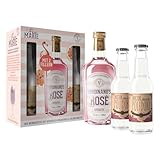 Ferdinand's | Rosé Aperitif | Perfektes Sommergetränk mit Rhabarber und Holunderblüte | Mit Doctor Polidori Dry Tonic Water | 500ml + 2 x 200ml | 17% vol.