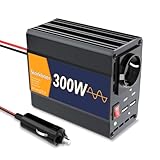 Starkbaer 300W/600W Wechselrichter Reiner Sinus 12V auf 230V Spannungswandler, Pure sine Auto Inverter, 4X USB & 1xAC Steckdosen Stromwandler. Kfz-Zigarettenanzünder-Stecker, Alu-Legierung.​