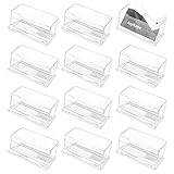 DAJASD Klarer Visitenkartenhalter, 12 PCS Acryl Visitenkartenhalter, Visitenkartenhalter für Schreibtisch, für Schreibtisch oder Theke Zuhause Büro Sammlung Veranstalter