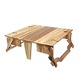 JOEBO Holz Aufbewahrungskorb Klapptisch Korb Hochzeit Blumenkorb Holz Outdoor Campingtisch Holz Küchentisch Outdoor Tische Picknicktisch Campingausrüstung Holz Picknicktisch Set