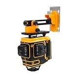 Kreuzlinienlaser mit stativ Grün 16 Linien, 4 x 360 °Laser Wasserwaage, Linienlaser kreuzlaser Baulaser mit 2 x Batterie für Konstruktion und Ausrichtun