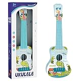 Durdiiy Gitarre für Kinder, 41 cm Blaue Kindergitarre, Musikinstrument für Kinder, Mini-Gitarre Ukulele Gitarre Spielzeug mit 4 verstellbaren Saiten Für Kleinkinder Anfänger Jungen Mädchen Geschenk