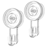 GlobaLink 2er Set Saugnapf-Haken Ohne Bohren, Extra Stark 5kg Tragkraft, Saugnäpfe Wiederverwendbar, aus Kleber Vakuum Wasserdicht für Fenster, Bad & Küche -Transparente