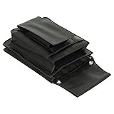 Ledershop24 Profi Tablet-Kellnertasche passend für iPad mini bis 8 Zoll & Kellnerbörse mit oder ohne Gürtel Rindsleder Schwarz - Kellnertasche ohne Gürtel