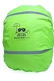 Weatherman wasserdichter Regenschutz für Schulranzen und Rucksack, Signalfarbe, mit Gummizug, Regenhülle, Sicherheitsüberzug, Sicherheitshülle, Schutzhülle, Regenschutzhülle (Grün)